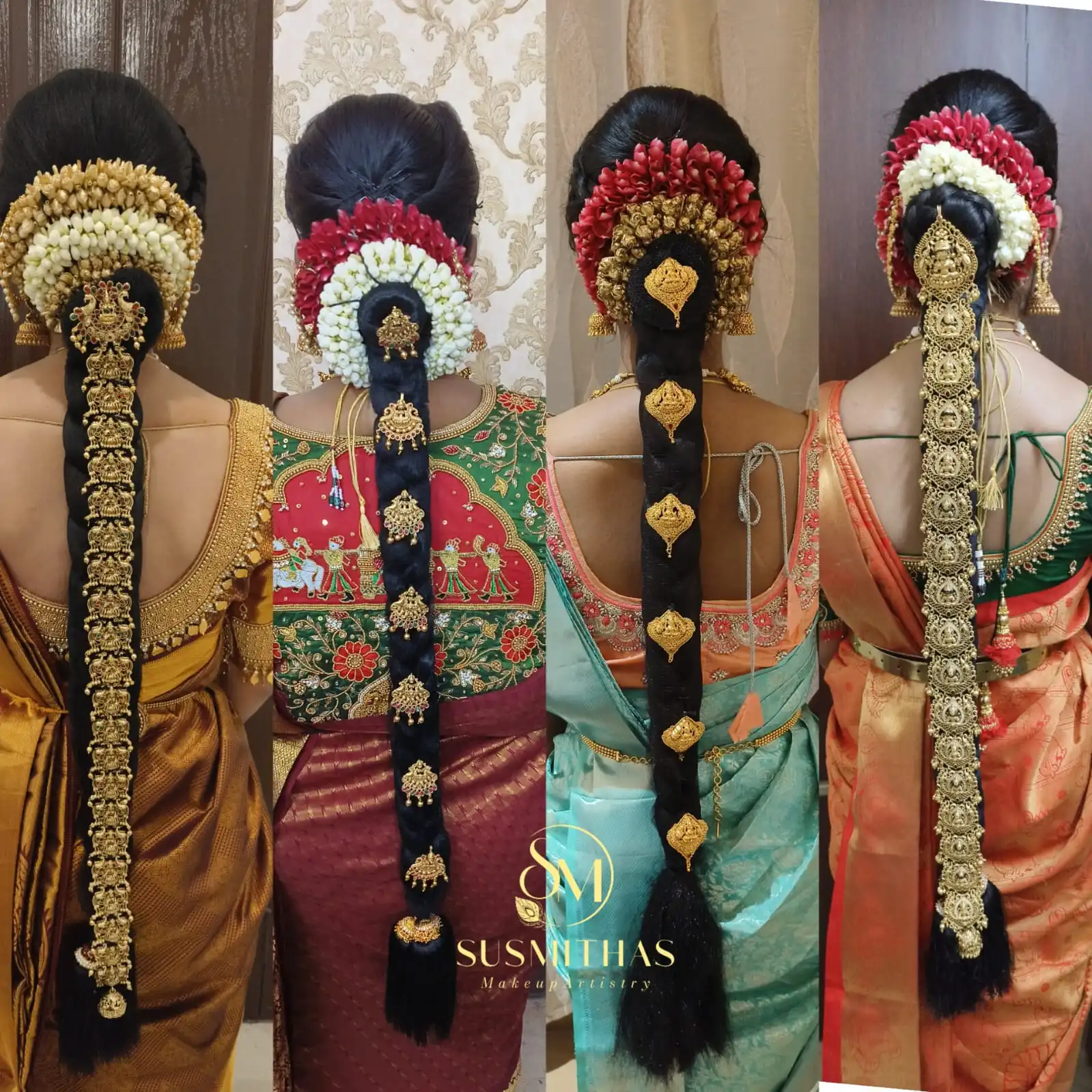 Traditional Bridal Jadai Hair Styling Ramnad